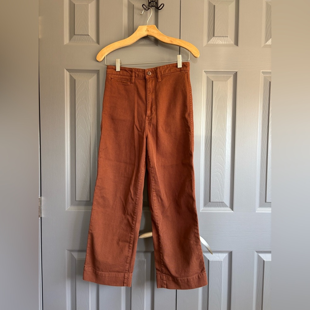 Quince Rust Wide Leg Pants